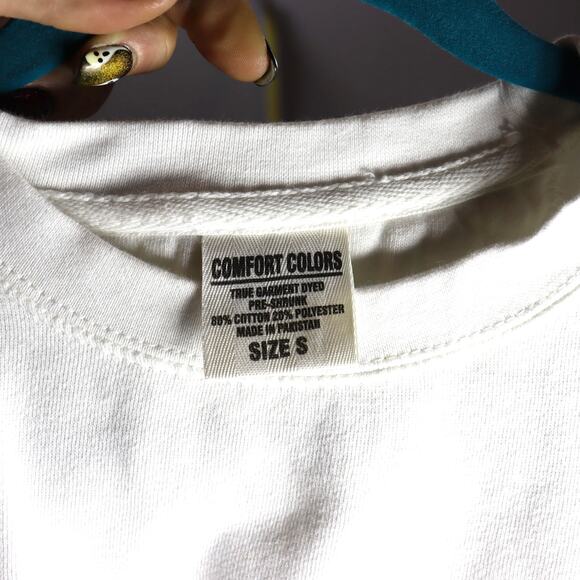 Comfort Colors Maine Graphic Sweatshirt Unisex Small White Crewneck - Picture 3 of 3